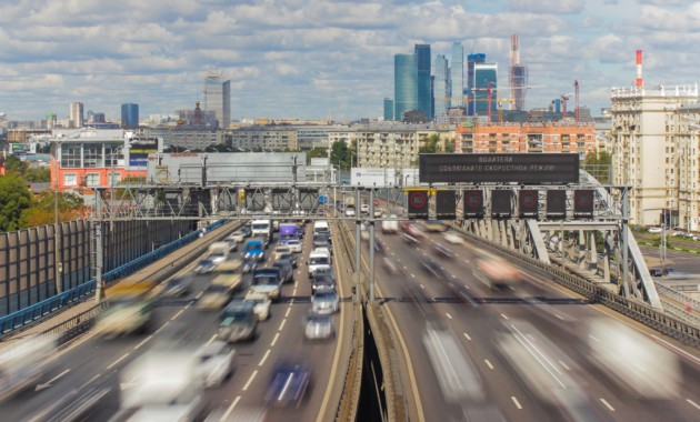 Скорость движения в российской столице выросла на 10-14%