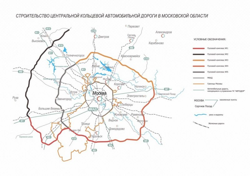Строительство ЦКАД в Подмосковье перевели на казначейское сопровождение