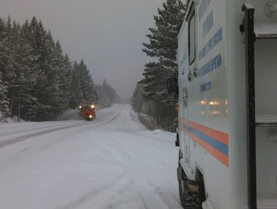 На трассе Р-258 Байкал в Бурятии ограничено движение автобусов из-за снегопада