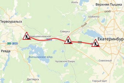 На трассе Р-242 Пермь - Екатеринбург в Свердловской области ограничат движение из-за ремонта