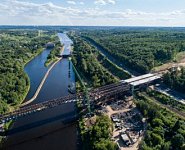 На ЦКАД-3 в Подмосковье сомкнули мост через канал им. Москвы правого направления