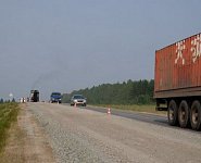 В двух районах Курганской области ремонтируют трассу Курган - Целинное