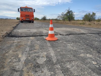 Капремонт дороги вблизи села Равнополье в Крыму опережает график