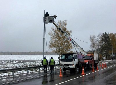 На 12 участках Егорьевского шоссе в Подмосковье завершено строительство линий освещения