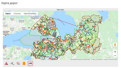 Интерактивная карта дорог Ленобласти появилась на сайте Ленавтодора
